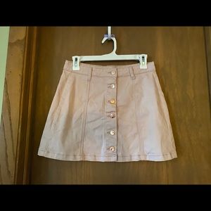 Pink jean skirt